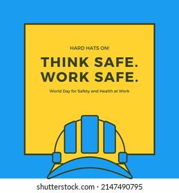 worker safety equipment cartoon graphic vector illustration, text. top, perfect for backgrounds, social media and commemorating work safety day