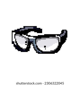 worker safety glasses game pixel art retro vector. bit worker safety glasses. old vintage illustration