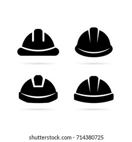 Worker safety hard hat icon on white background