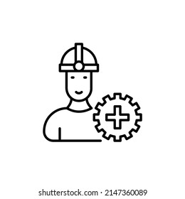 Worker Safety icon in vector. logotype