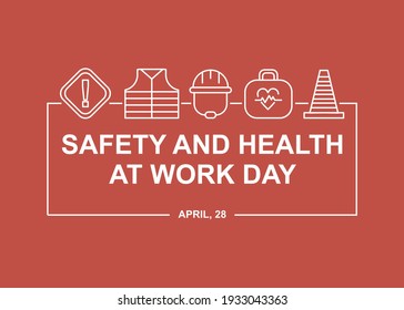 Worker safety illustration. Easy to edit with vector file.  Can use for your creative content. Especially about safety and health work day in this april.