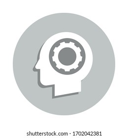 Worker, setting, business, man badge icon. Simple glyph, flat vector of business icons for ui and ux, website or mobile application