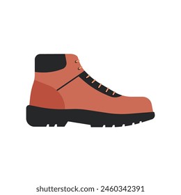 Zapatos de trabajo para trabajos de construcción y mecánica, equipo de seguridad, diseño de Ilustración vectorial plana