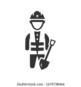 Mitarbeiter mit Schaufenstersymbol, Vektorillustration der Arbeitnehmer