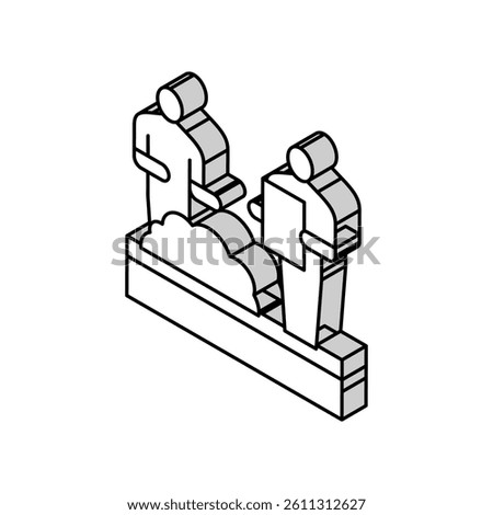 worker shovel soil for analyzing isometric icon vector. worker shovel soil for analyzing sign. isolated symbol illustration