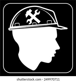 worker sign - Construction Site, vector