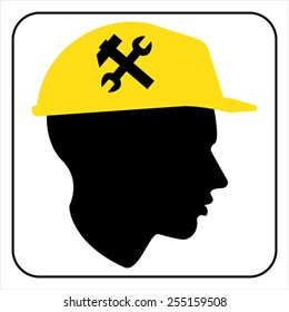 worker sign - Construction Site, vector