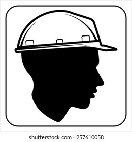 worker sign - Construction Site, vector