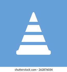 Worker sign web white icon isolated on a blue background. Vector symbol