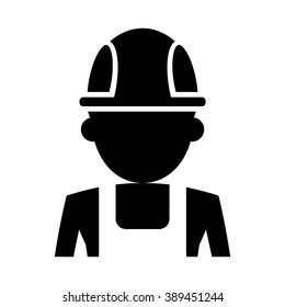 Worker silhouette icon. Concept image of work wear. Cartoon flat vector illustration. Objects isolated on a background. 