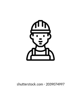 Worker Silhouette Icon On White Background