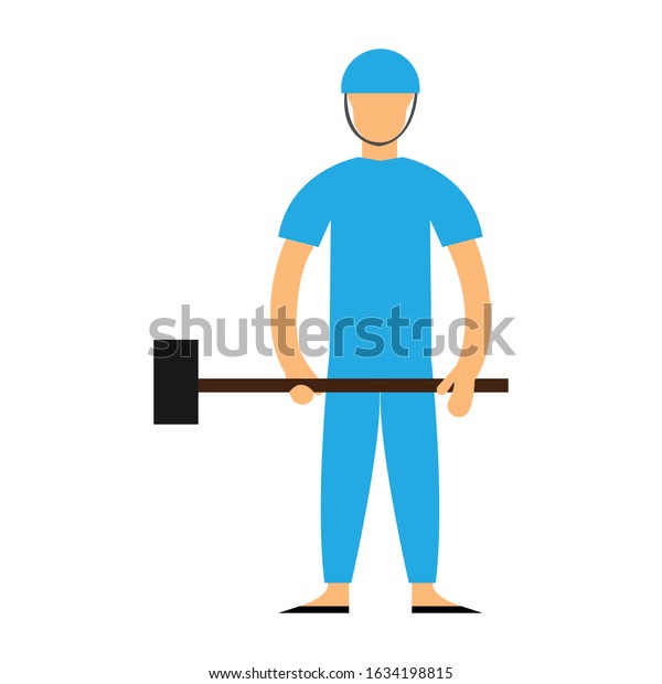 Worker Simple Illustration Vector Clip Art Stock Vector (Royalty Free ...