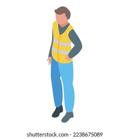 Worker skill icon isometric vector. Capacity increase. Personal goal