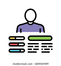 worker skills color icon vector. worker skills sign. isolated symbol illustration