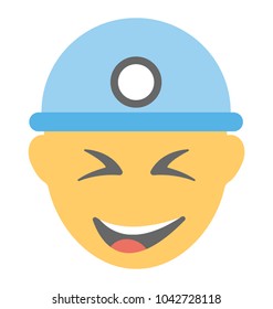
 Worker Smiling Flat Icon
