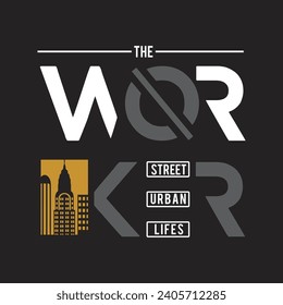 the worker street urban life,design typography vector illustration for print all media