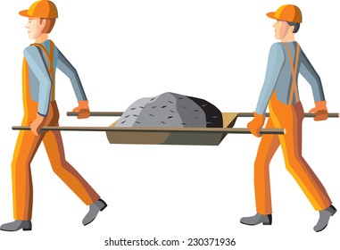 worker with stretcher