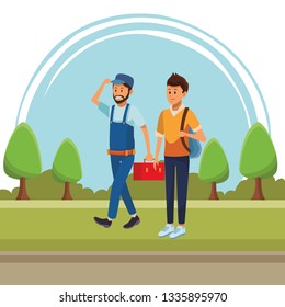 worker and student