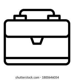 Icono de maleta de trabajo. Icono de vector de caja de trabajo de esquema para diseño web aislado en fondo blanco