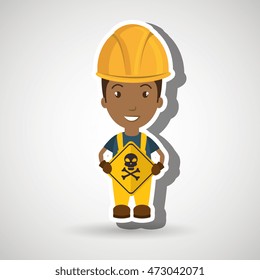 worker symbol danger vector illustration design eps 10