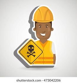 worker symbol danger vector illustration design eps 10