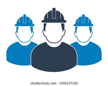  Worker team Icon. Flat style vector EPS.