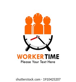 worker time logo template illustration