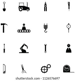 worker tool icon set