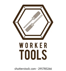 Worker Tools  digital design, vector illustration eps 10