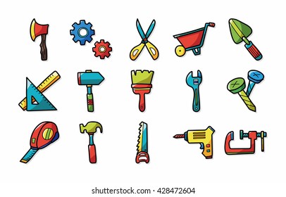 Worker tools icons set,eps10