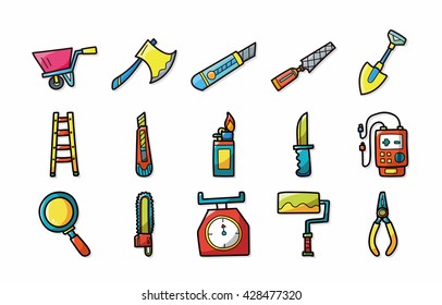 Worker tools icons set,eps10