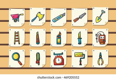 Worker tools icons set,eps10