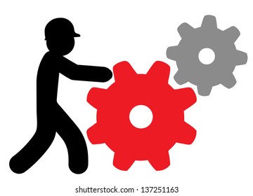 worker turns  machines