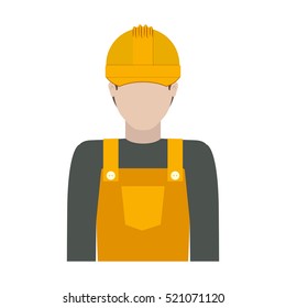worker with uniform and helmet