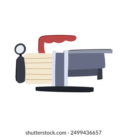 worker vacuum pump cartoon. cutaway mechanic, dial repair, system cooling worker vacuum pump sign. isolated symbol vector illustration