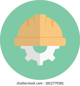 worker vector flat color icon 