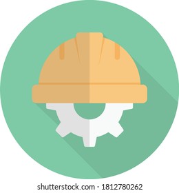 worker vector flat color icon 