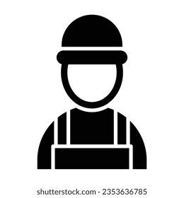 Worker Vector Glyph Icon For Personal And Commercial Use.

