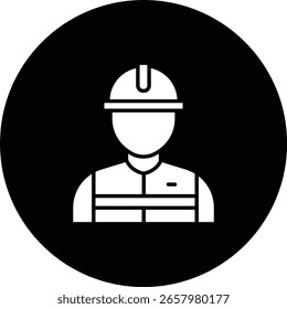 Worker vector icon. Can be used for printing, mobile and web applications.
