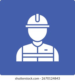 Ícone de vetor do trabalhador. Pode ser usado para impressão, aplicativos móveis e da Web.