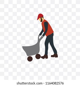Worker vector icon isolated on transparent background, Worker logo concept