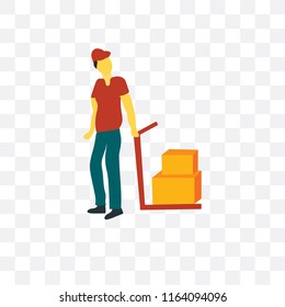 Worker vector icon isolated on transparent background, Worker logo concept