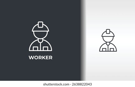 Worker Vector, Icon Or Logo Sign Isolated Symbol Illustration