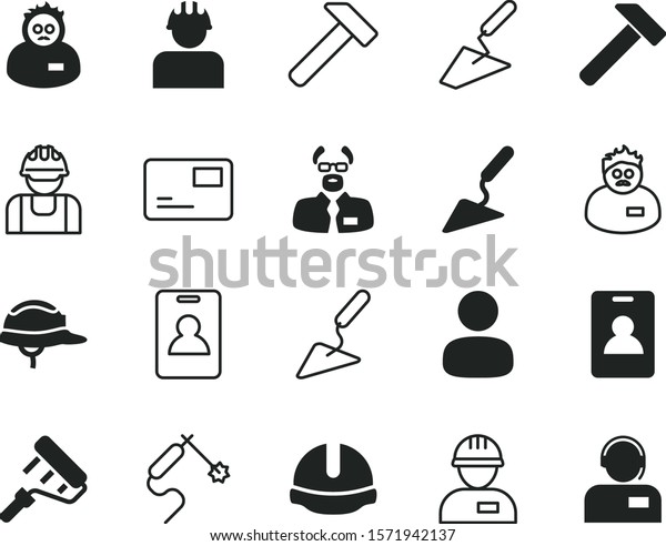 worker vector icon set such as: call, gas,\
data, spatula, license, headphone, designer, help, manufacture,\
metal welding, contact, roller, student, operator, female, repair\
work, painter,\
businessman