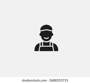 Worker vector icon. Symbol in Line Art Style for Design, Presentation, Website or Apps Elements. Worker symbol illustration. Pixel vector graphics - Vector