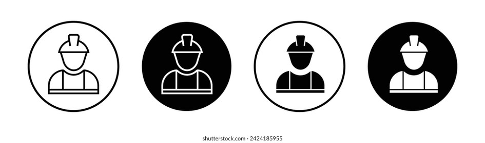 Worker Vector Line Icon Illustration.