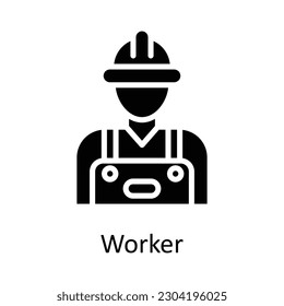 Worker  vector  Solid Icon Design illustration. Time Management Symbol on White background EPS 10 File