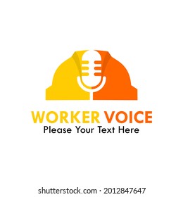 worker voice logo template illustration