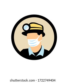 a worker wearing a protective mask