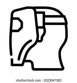 worker welder line icon vector. worker welder sign. isolated contour symbol black illustration